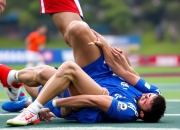 金年会娱乐-足球场上，运动员们展现顽强意志